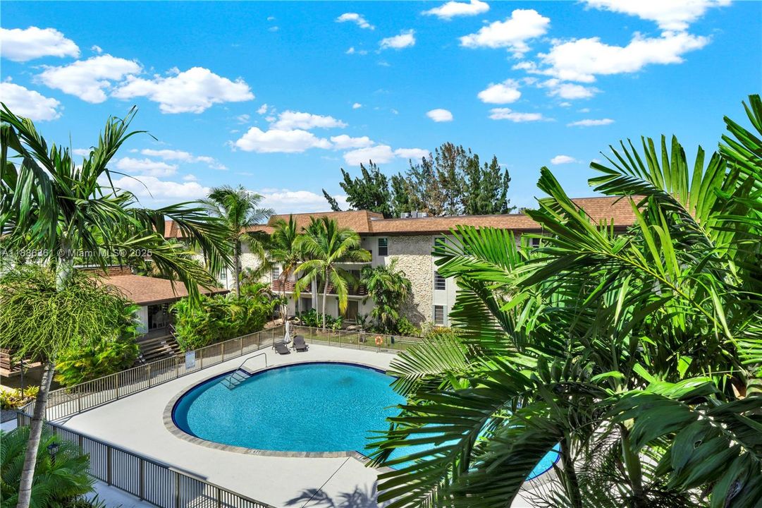 Pool view from balcony