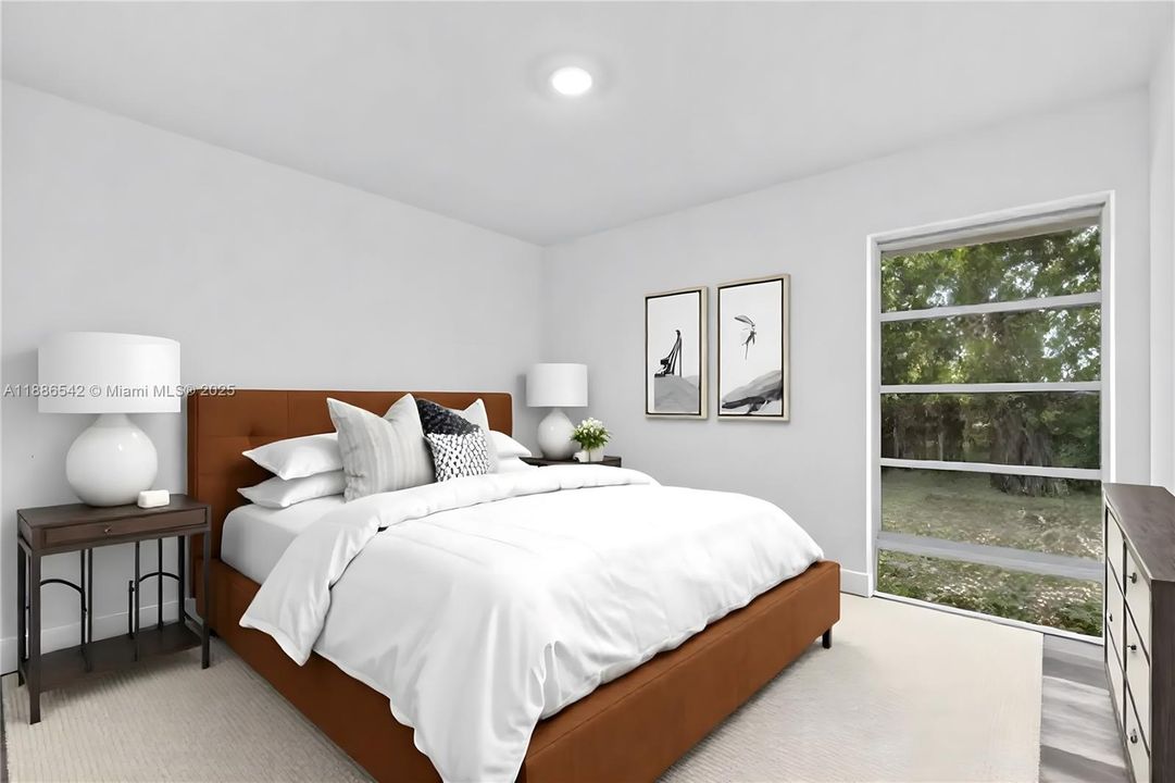 Virtual staged bedroom