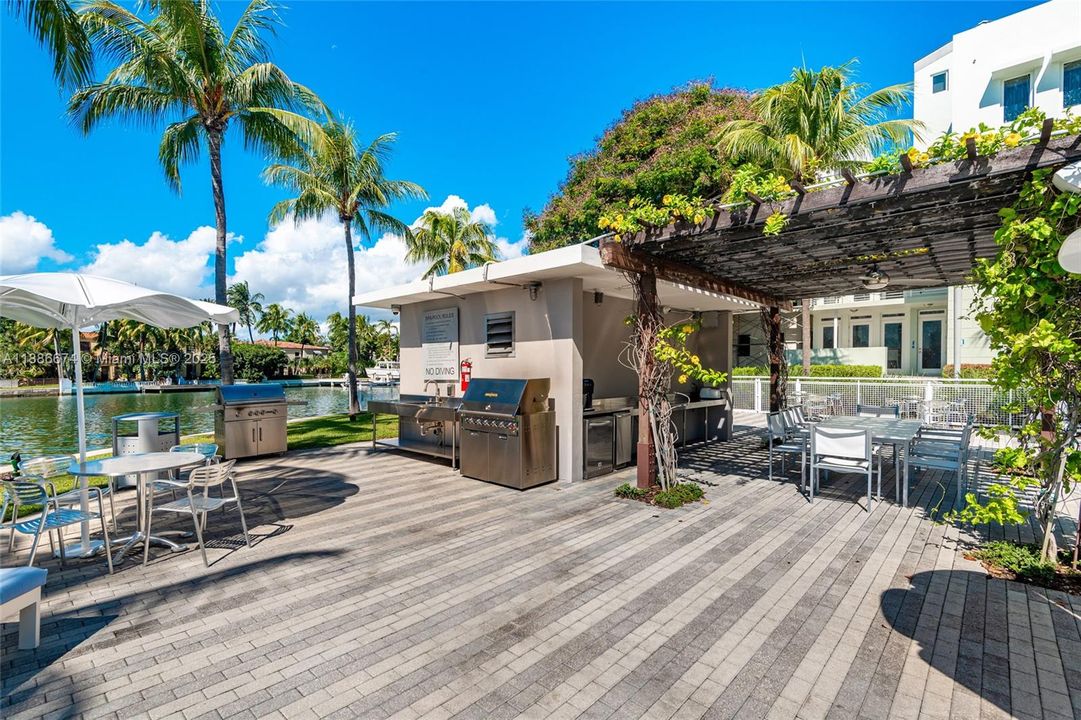 BBQ outdoor kitchen area