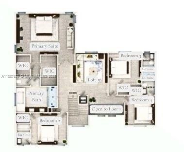 2nd floorImage may not be exact to listing.Image courtsey of Lennar homes