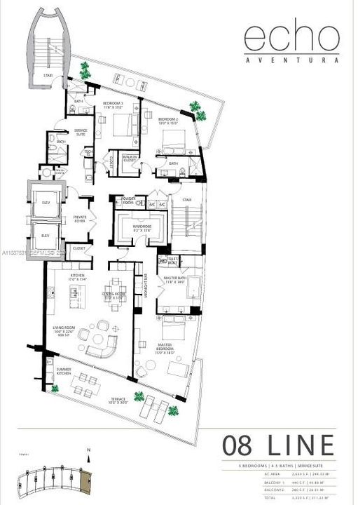 For Rent: $11,500 (4 beds, 5 baths, 2518 Square Feet)