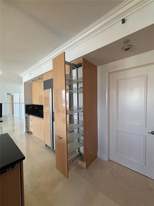 Kitchen sliding storage rack