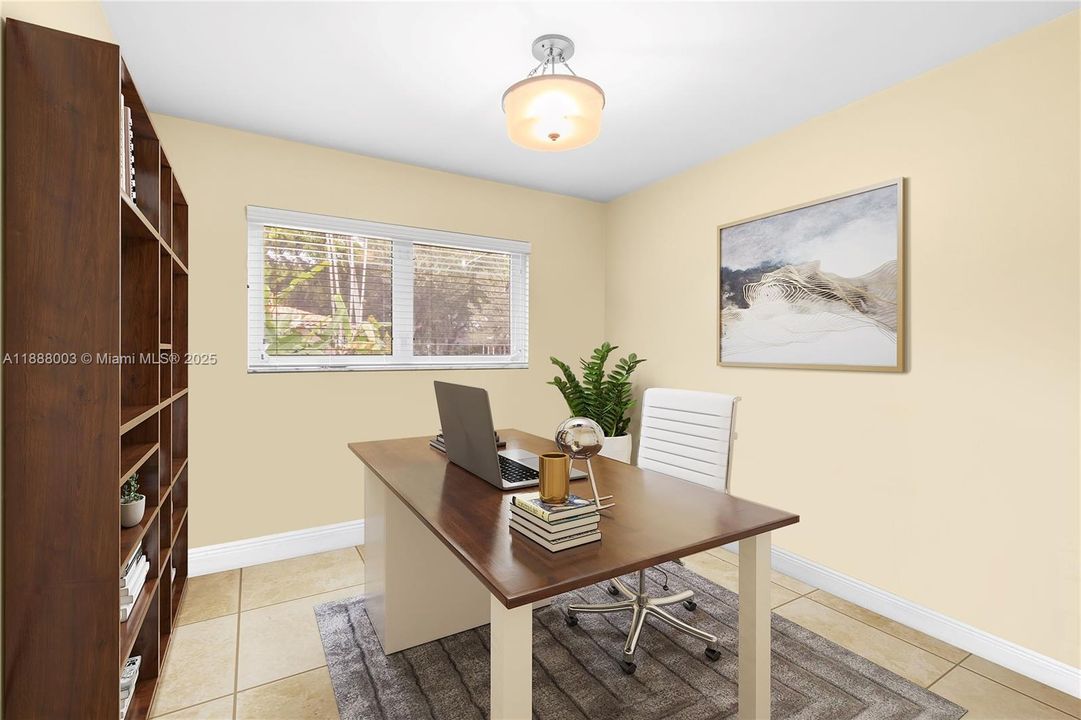 This virtually staged room helps you picture your ideal space