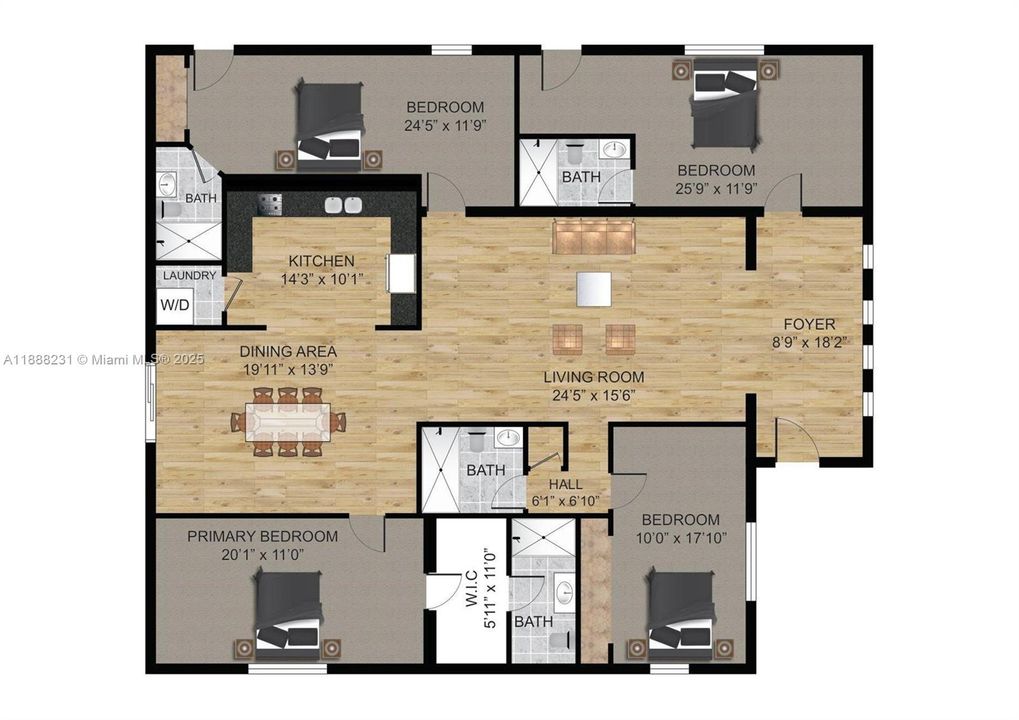 En Renta: $6,500 (4 camas, 4 baños, 2592 Pies cuadrados)