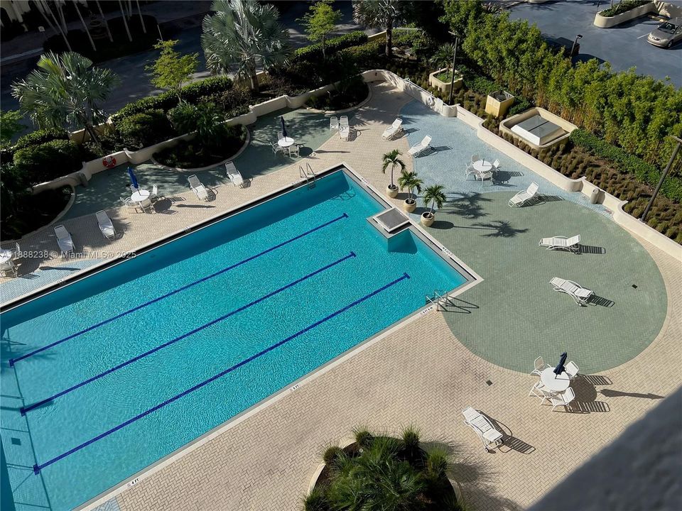 One of the amenities include a heated swimming pool with nearly Olympic-size dimensions!