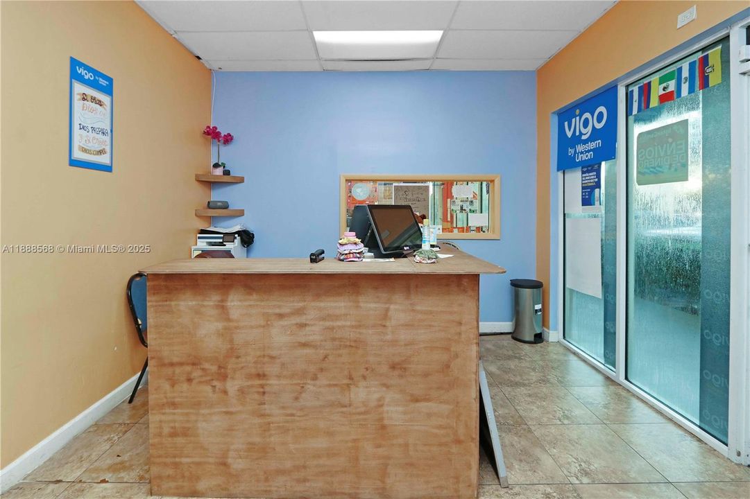 Secondary space that can be sublet to another business for immediate income.