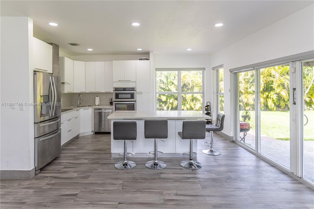 natural light and view to the backyard.