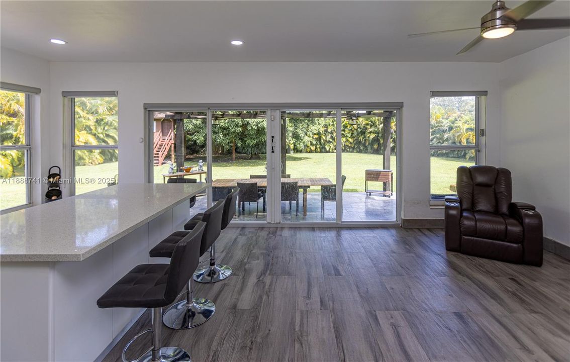 view to the backyard