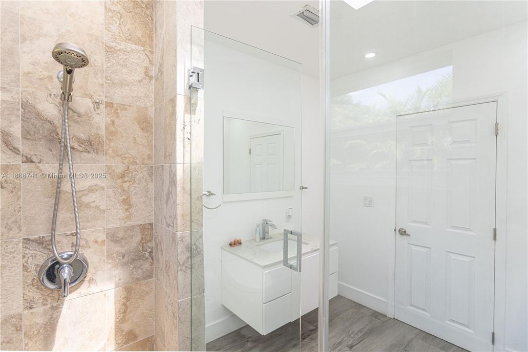 Ground level 2nd bathroom with skylight