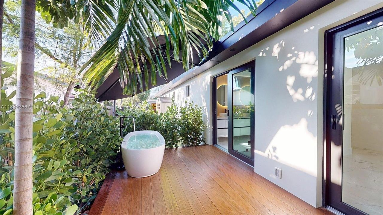Enjoy your secluted oasis, accessible only from the Primary Bedroom & Bathroom...