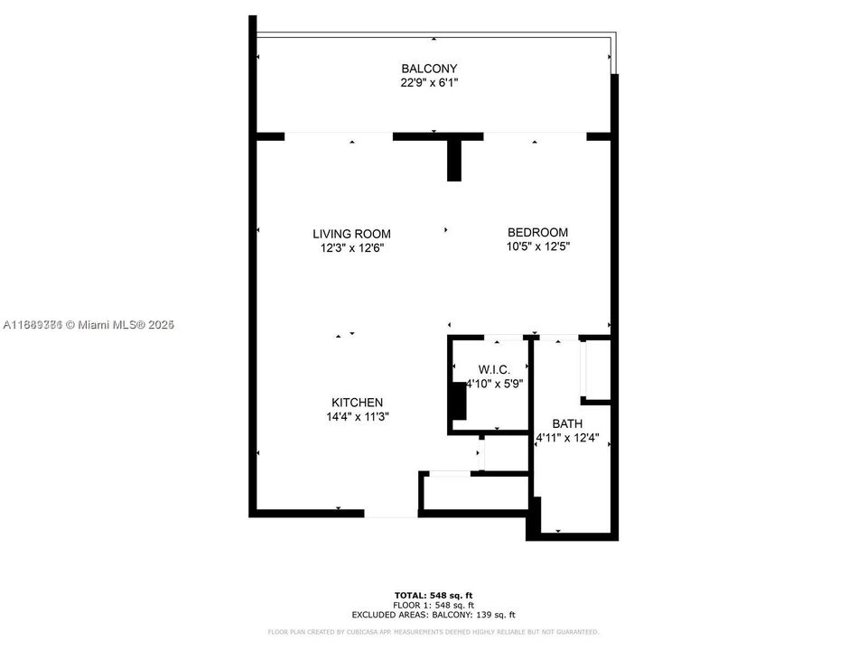 На продажу: $395,000 (1 спален, 1 ванн, 652 Квадратных фут)