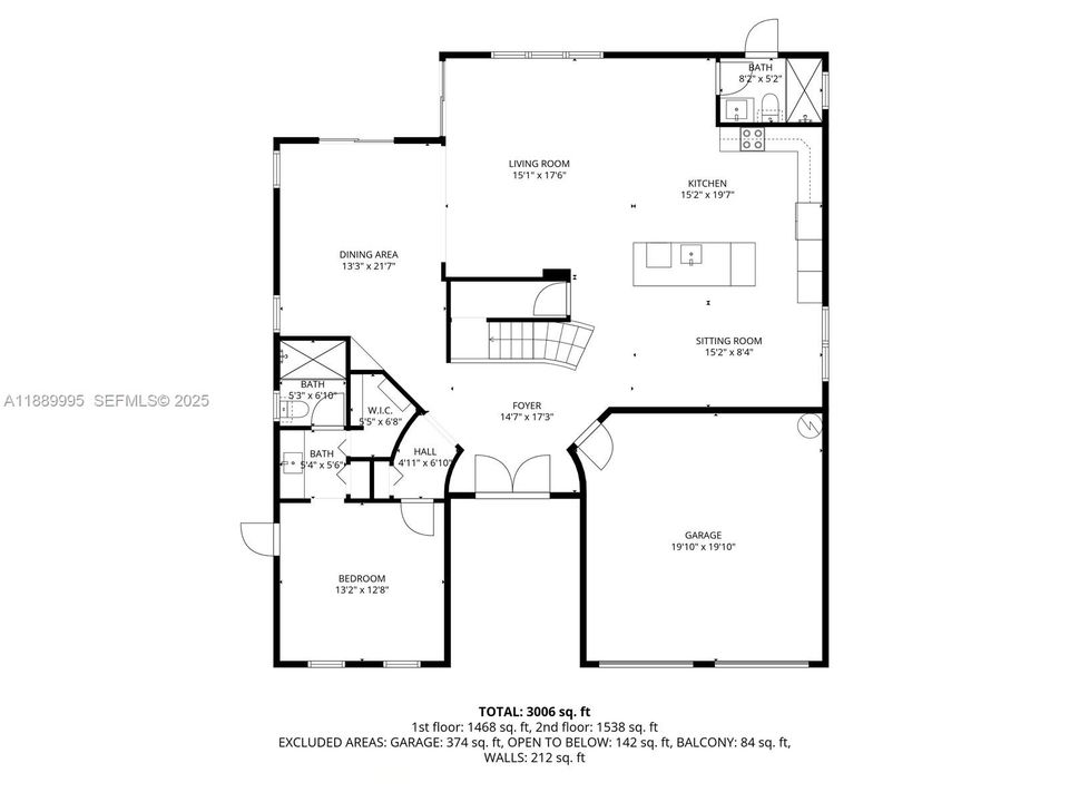 На продажу: $1,100,000 (5 спален, 5 ванн, 3408 Квадратных фут)