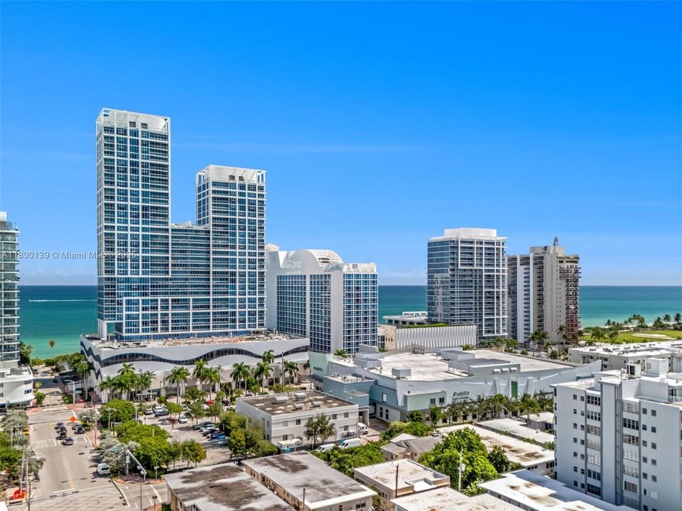 balcony view looking east of beach entrance