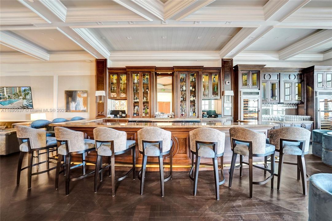 Separate bar area next to the restaurant .  Great for socializing!