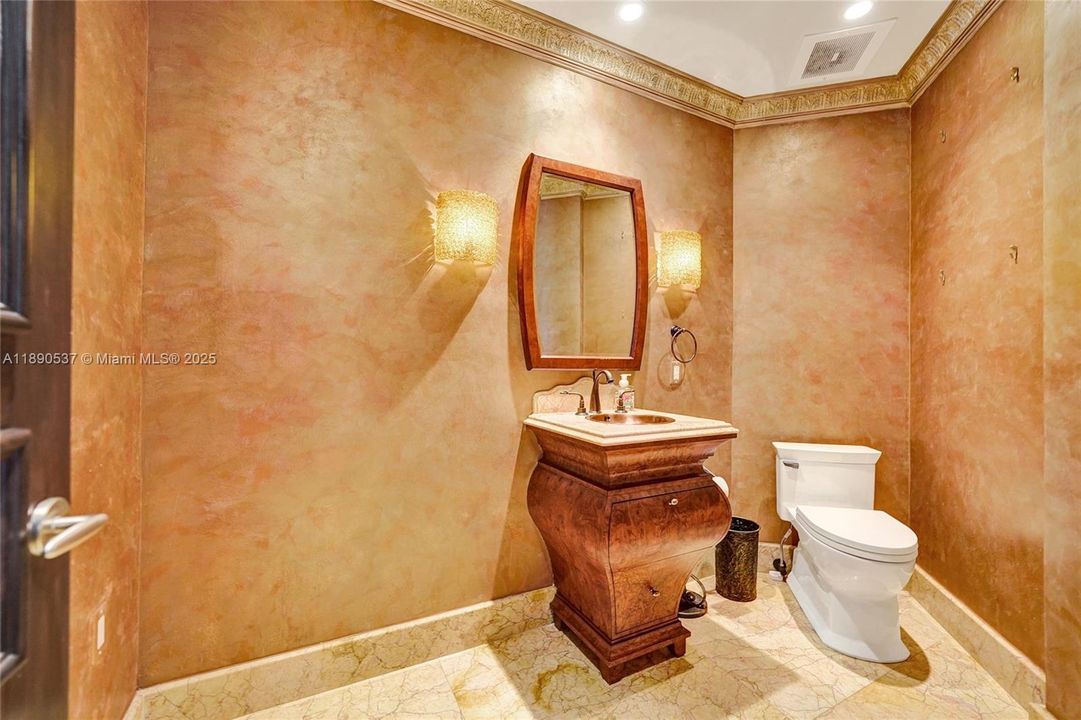 Guest bathroom with serene decor