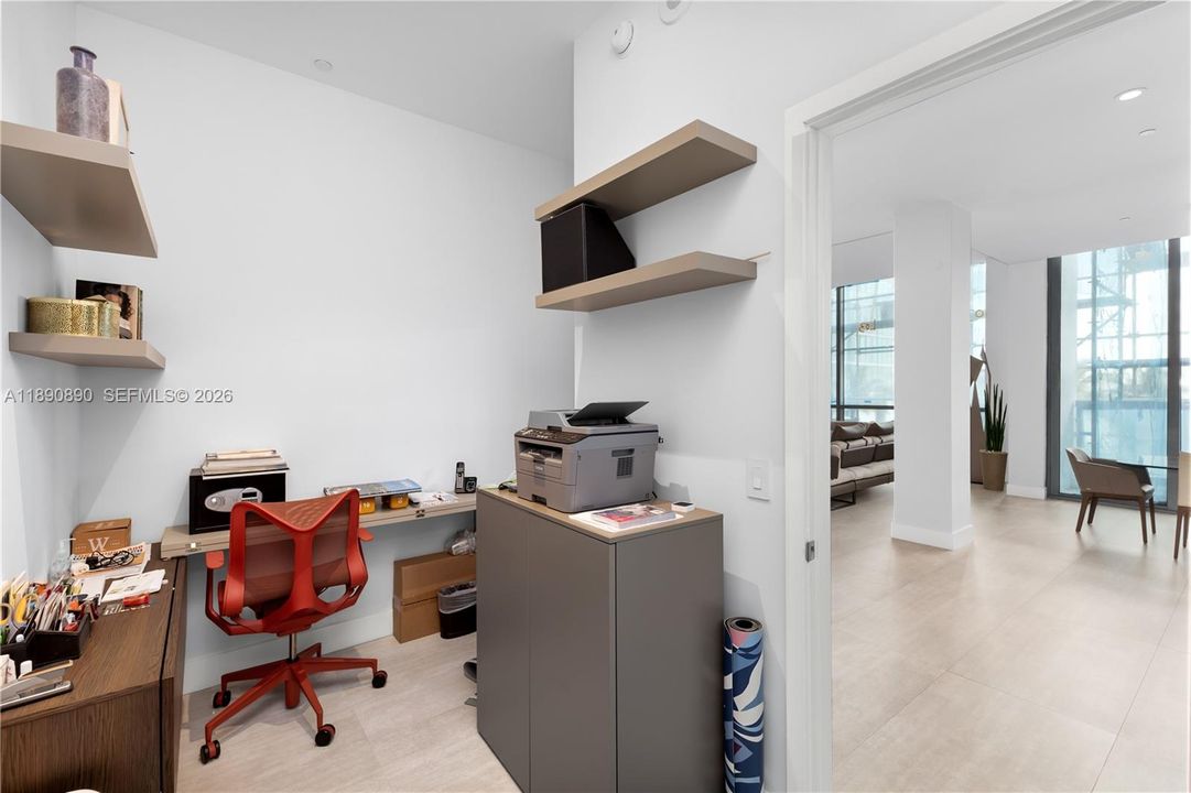 On living area floor