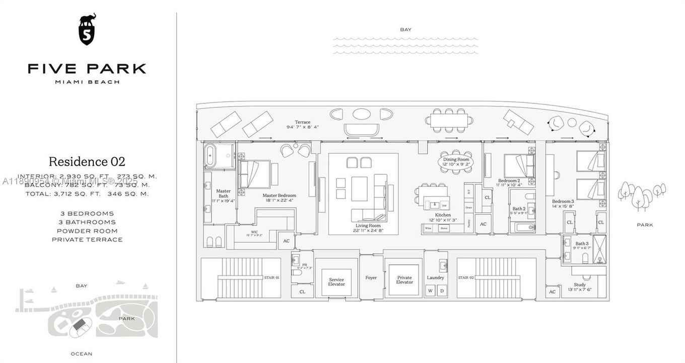 На продажу: $7,299,000 (3 спален, 3 ванн, 2930 Квадратных фут)