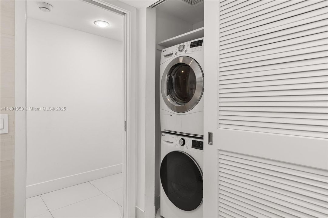 Laundry Machines in the second Bath closet
