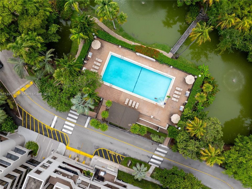 Association Pool Across the entrance of Building