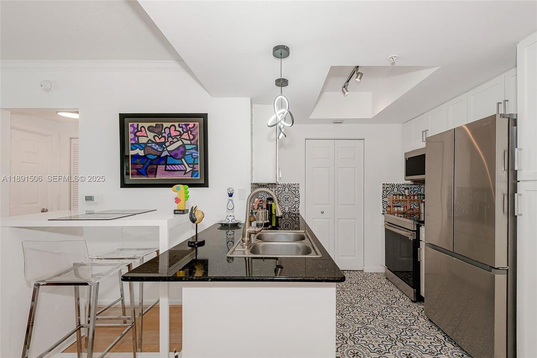 Modern open kitchen with Mediterranean flair!