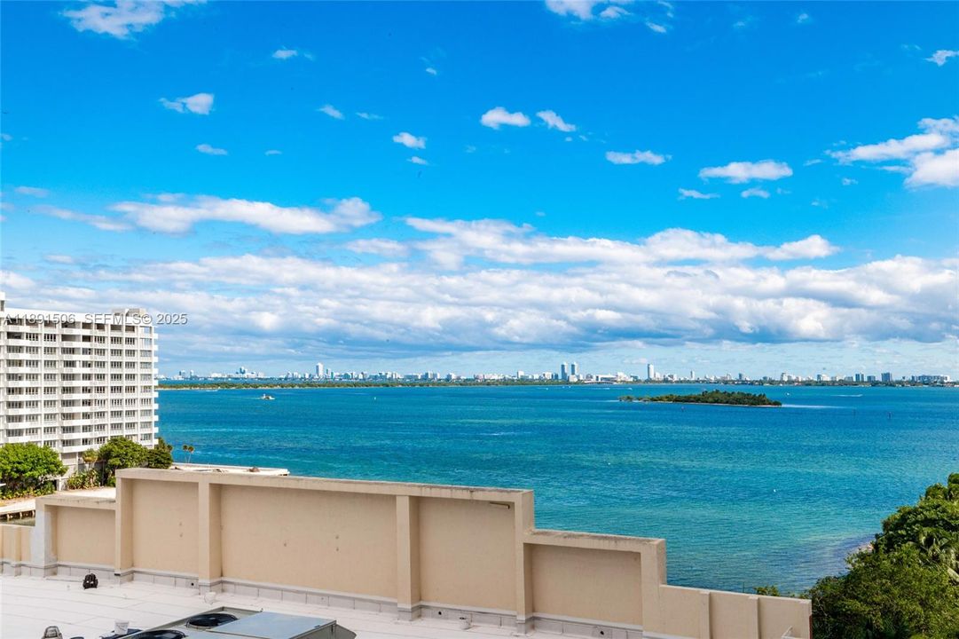to the bay and Miami Beach from your private balcony!