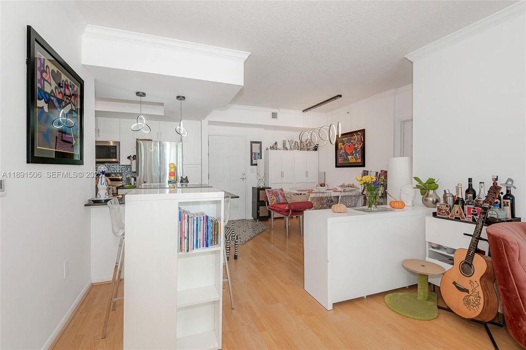 view from living room