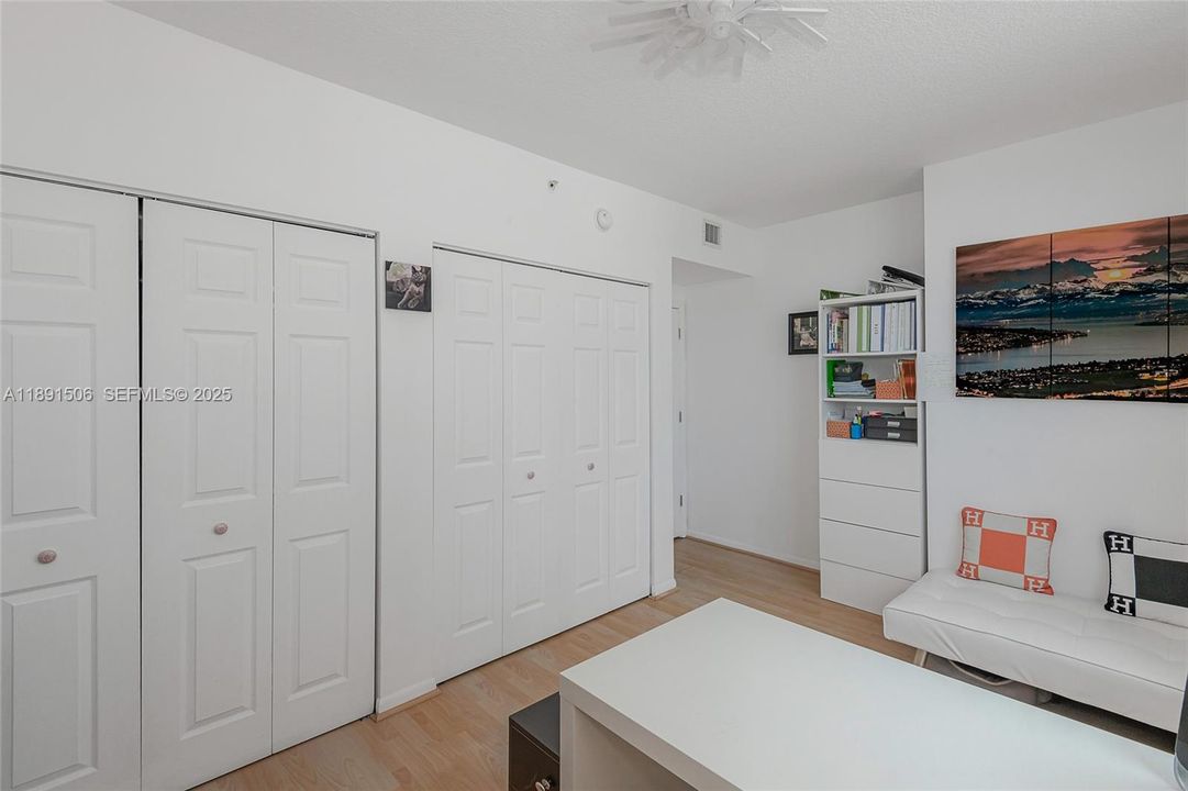 2nd bedroom with lots of closet space