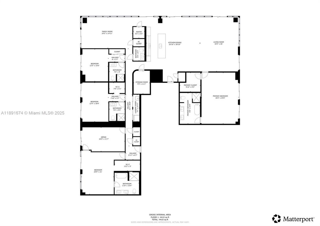 Activo con contrato: $45,000 (5 camas, 4 baños, 4410 Pies cuadrados)