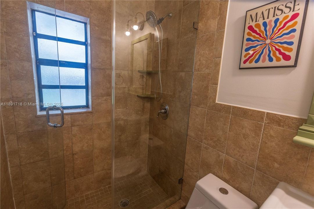 shower in primary bath