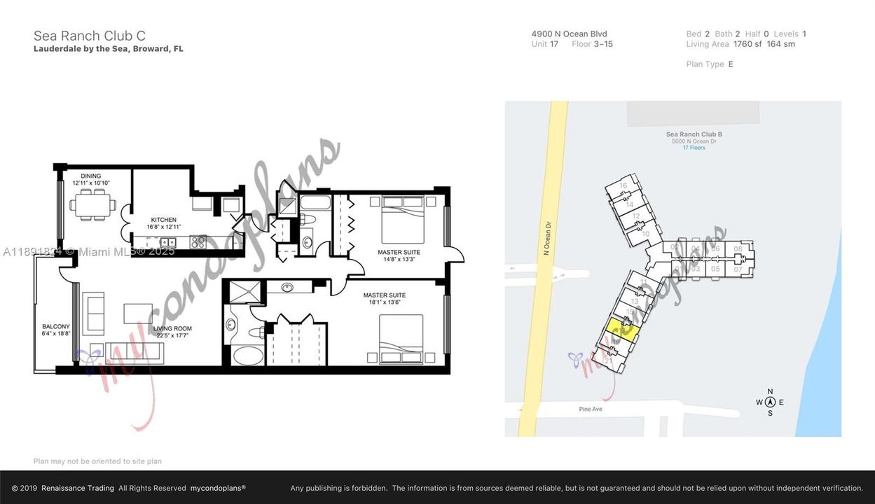 На продажу: $895,000 (2 спален, 2 ванн, 1760 Квадратных фут)
