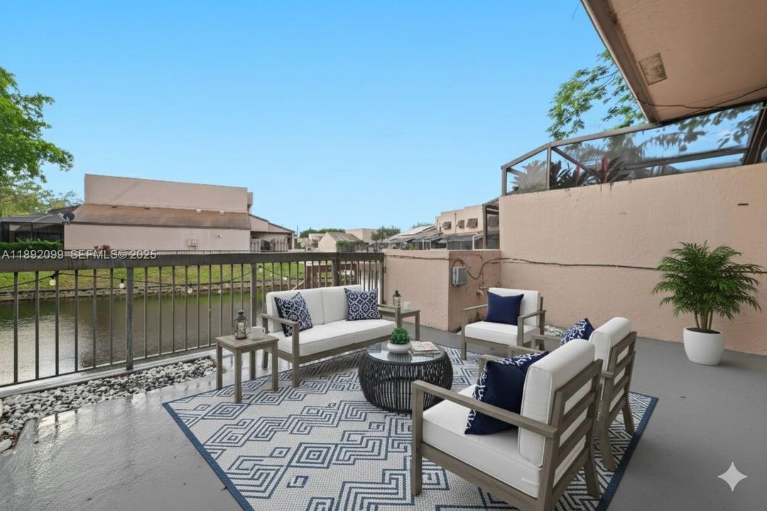 virtual staged back patio