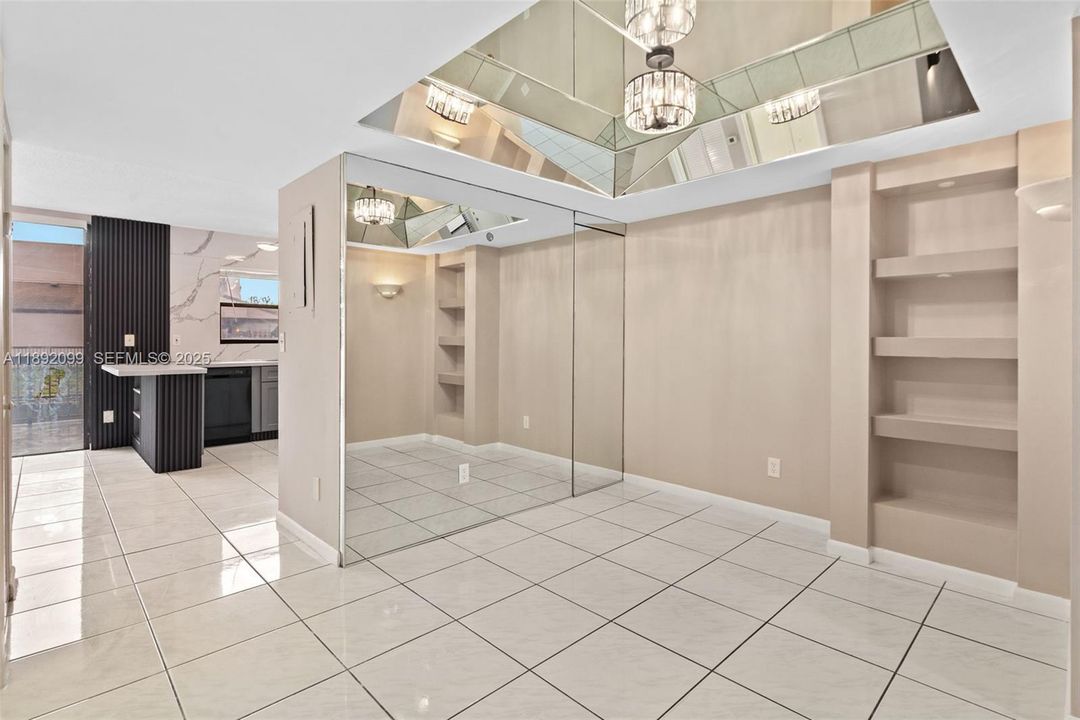 hidden bar behind mirrors