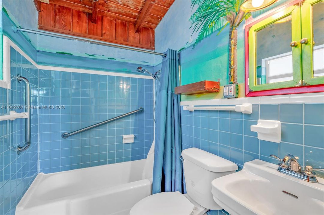 primary ensuite bathroom. Funky classic Keys bathroom