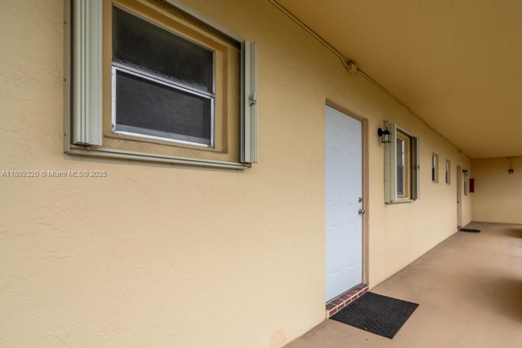 Front of the unit with shutters