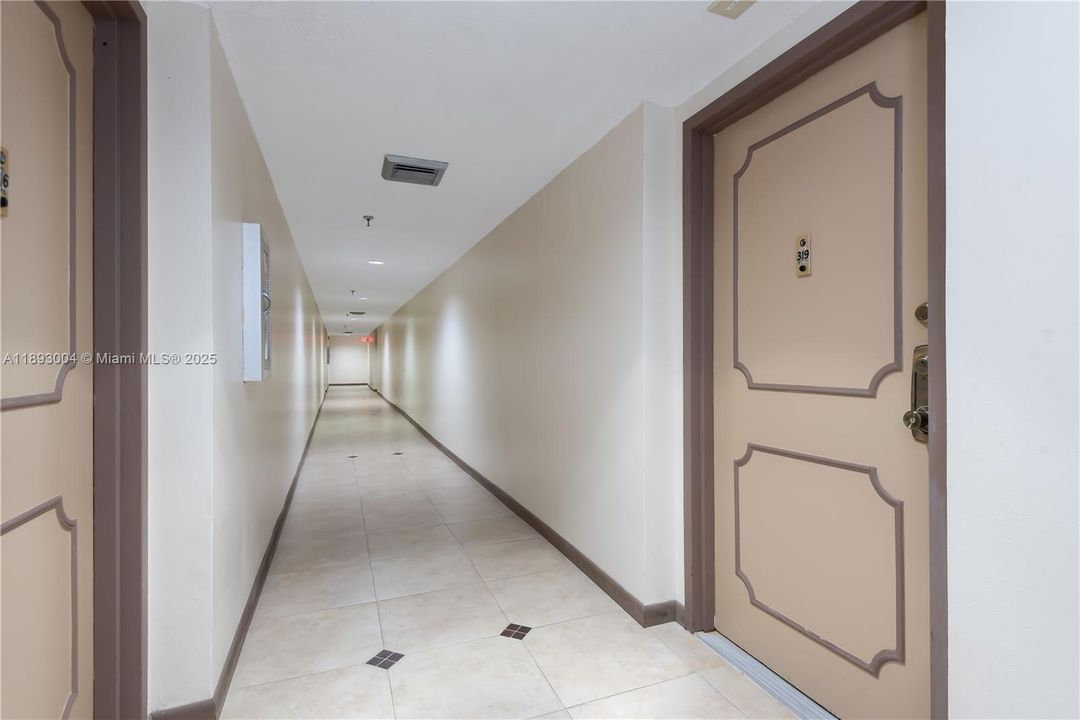 Hallway to apt 319