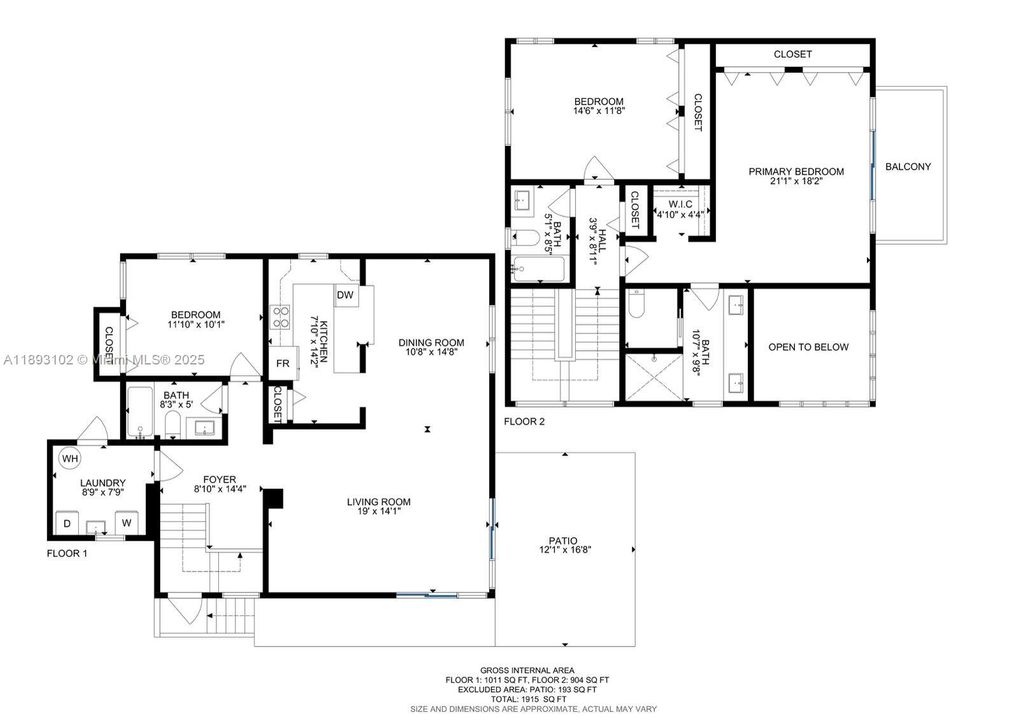 Active With Contract: $875,000 (3 beds, 3 baths, 2019 Square Feet)