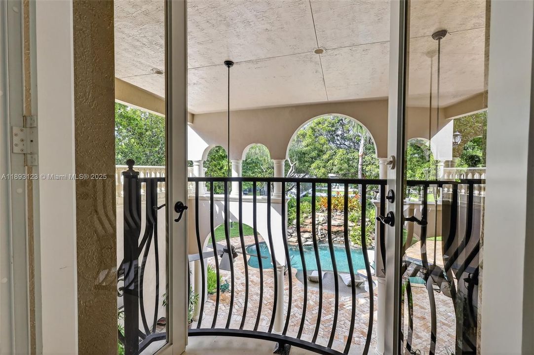 Balcony Overlooking Pool