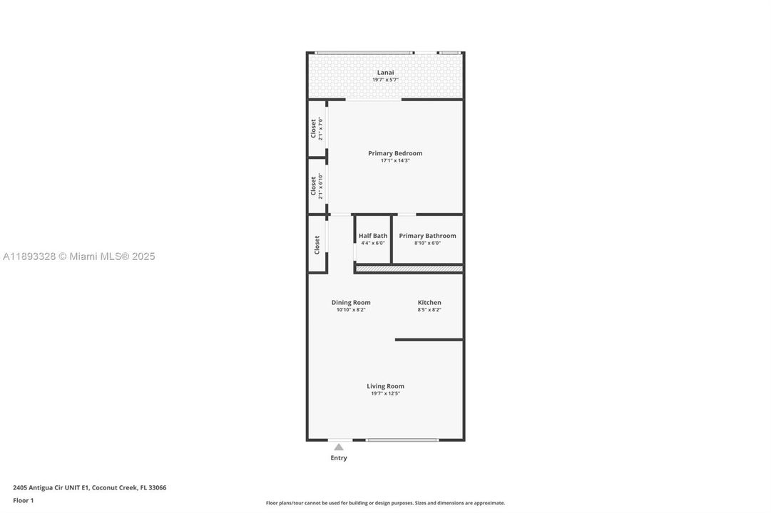 合同活跃: $1,600 (1 贝兹, 1 浴室, 798 平方英尺)