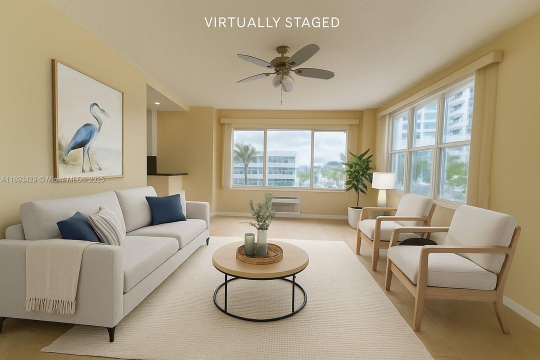 Virtually Staged Living room