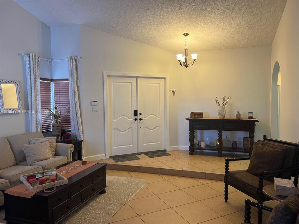 furnished living room