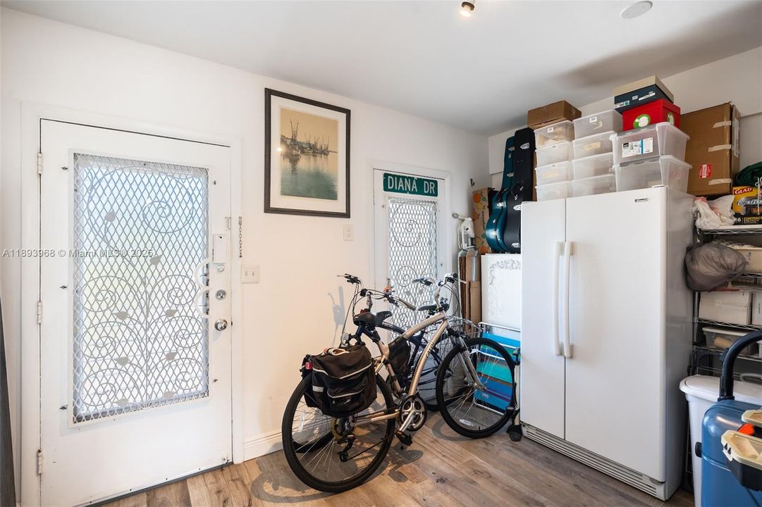 Kitchen has all appliance and plumbing connections.