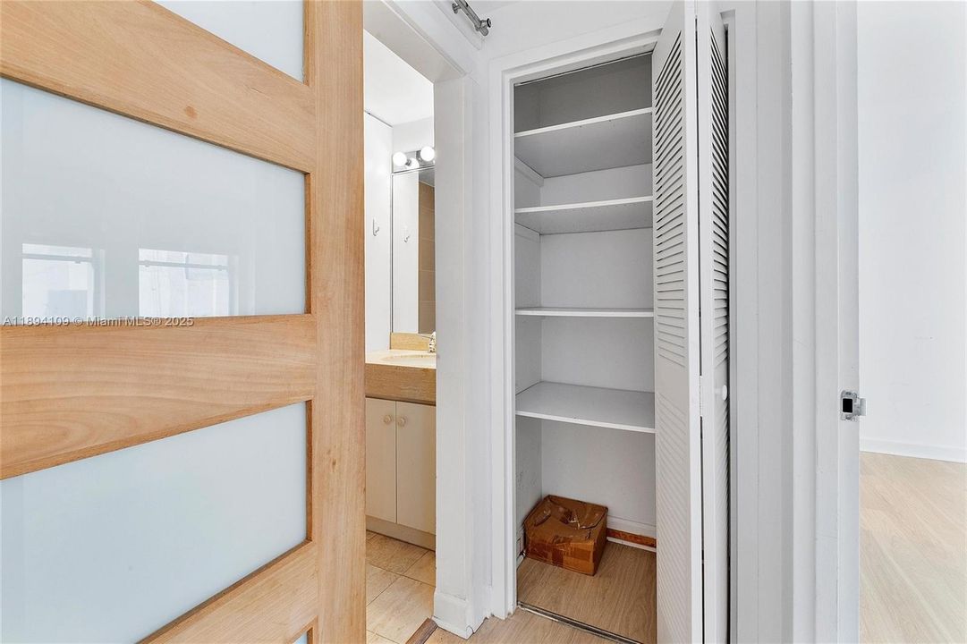 Storage abounds in this unit. From the walk-in closet, pantry and hallway closet!