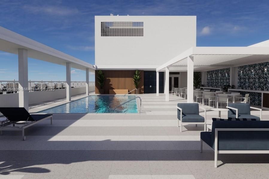Addition Rooftop rendering of the Proposed Pool area.