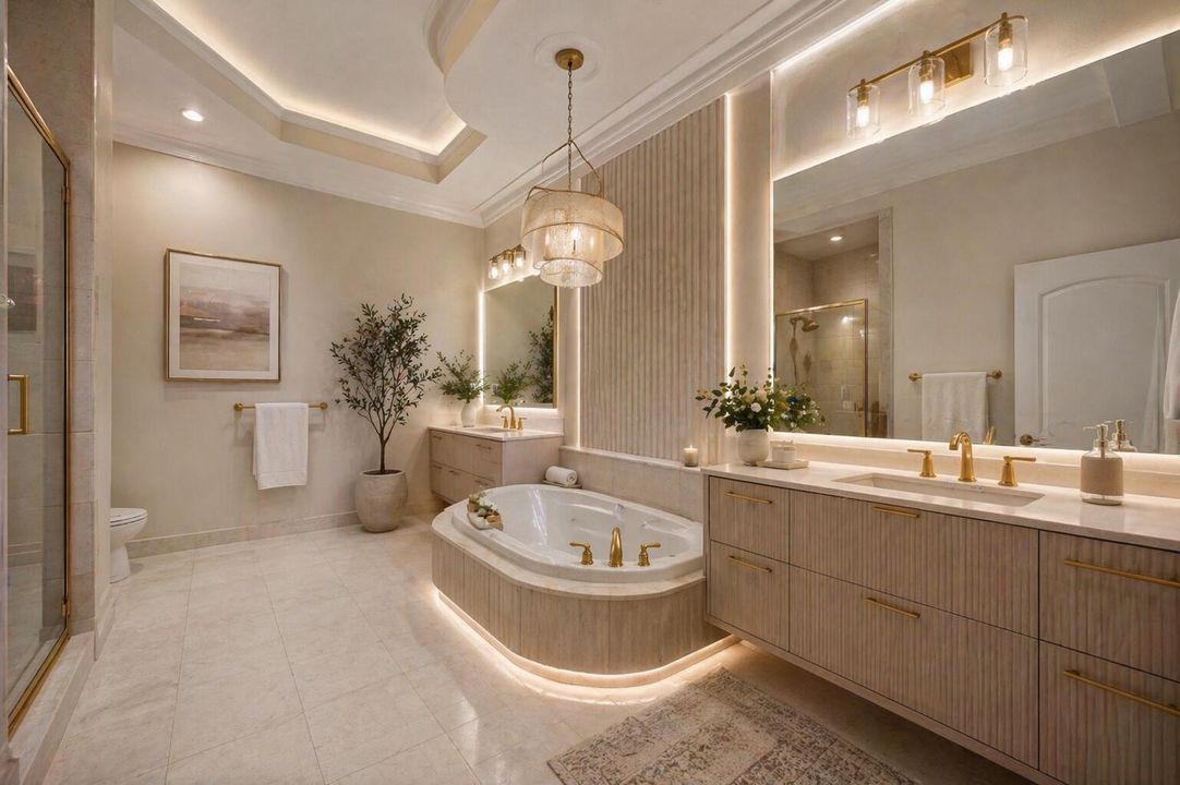 STAGED master bath