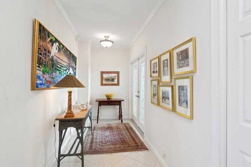 Entry Foyer Double Stain Glass Doors