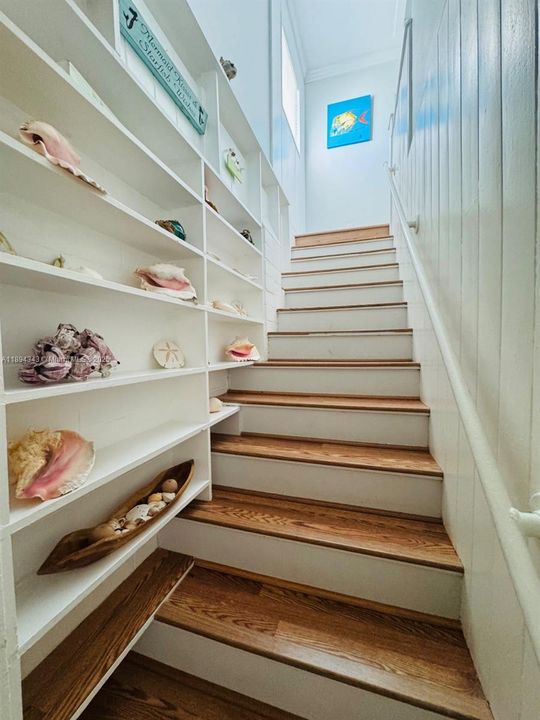 stairs from the first floor to the second floor