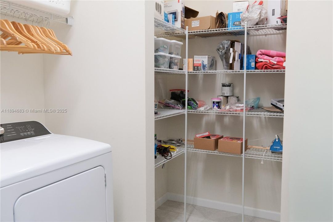 Extra storage in laundry room