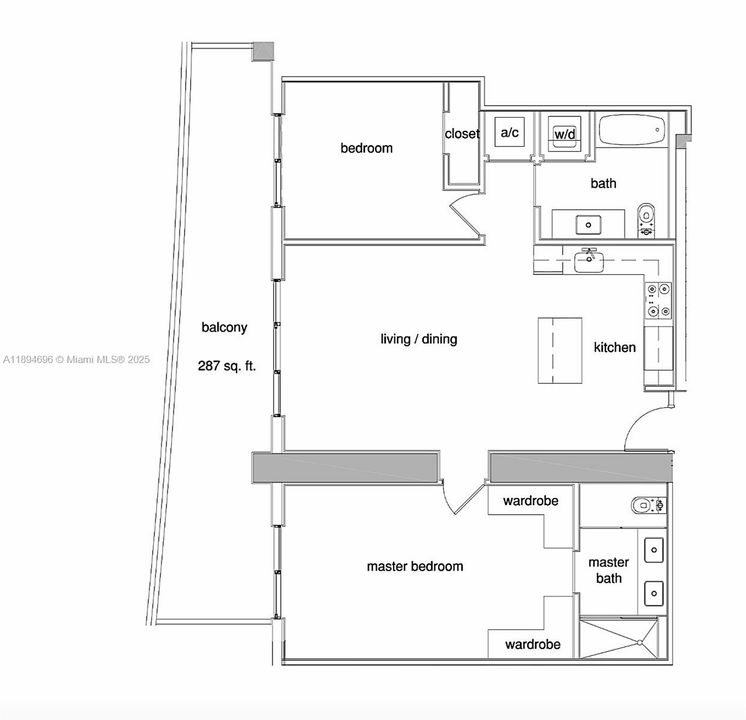 На продажу: $785,000 (2 спален, 2 ванн, 970 Квадратных фут)