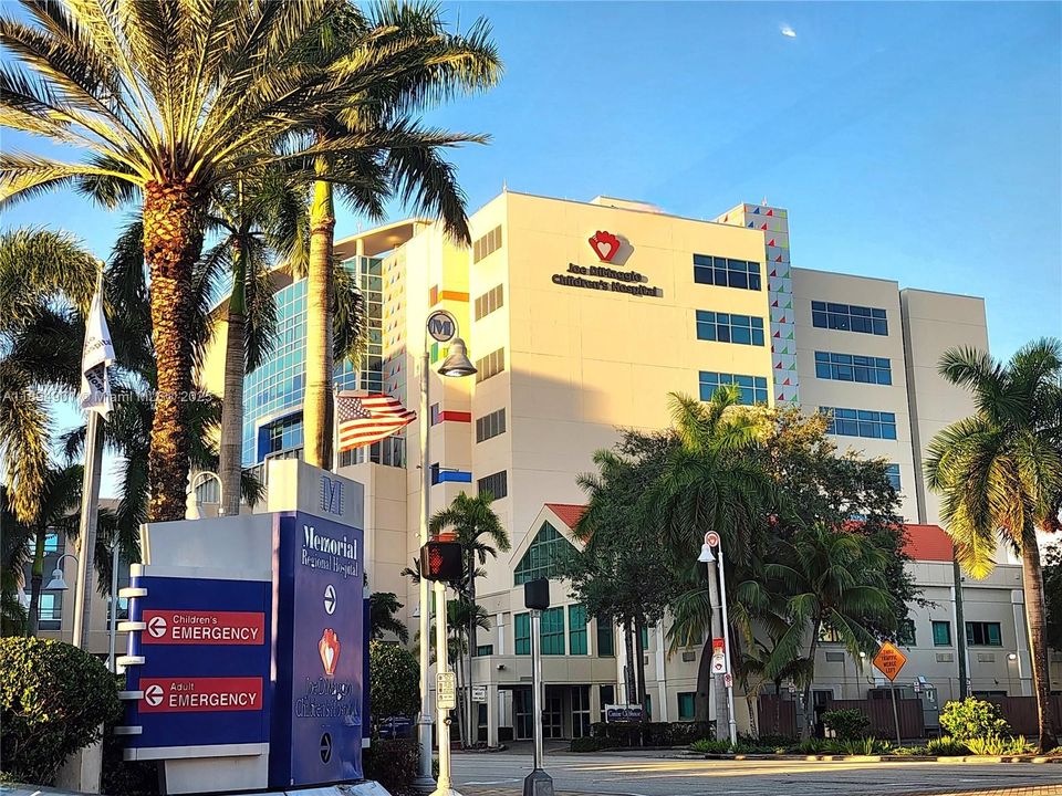 Close to Joe DiMaggio Children's Hospital & Memorial Regional