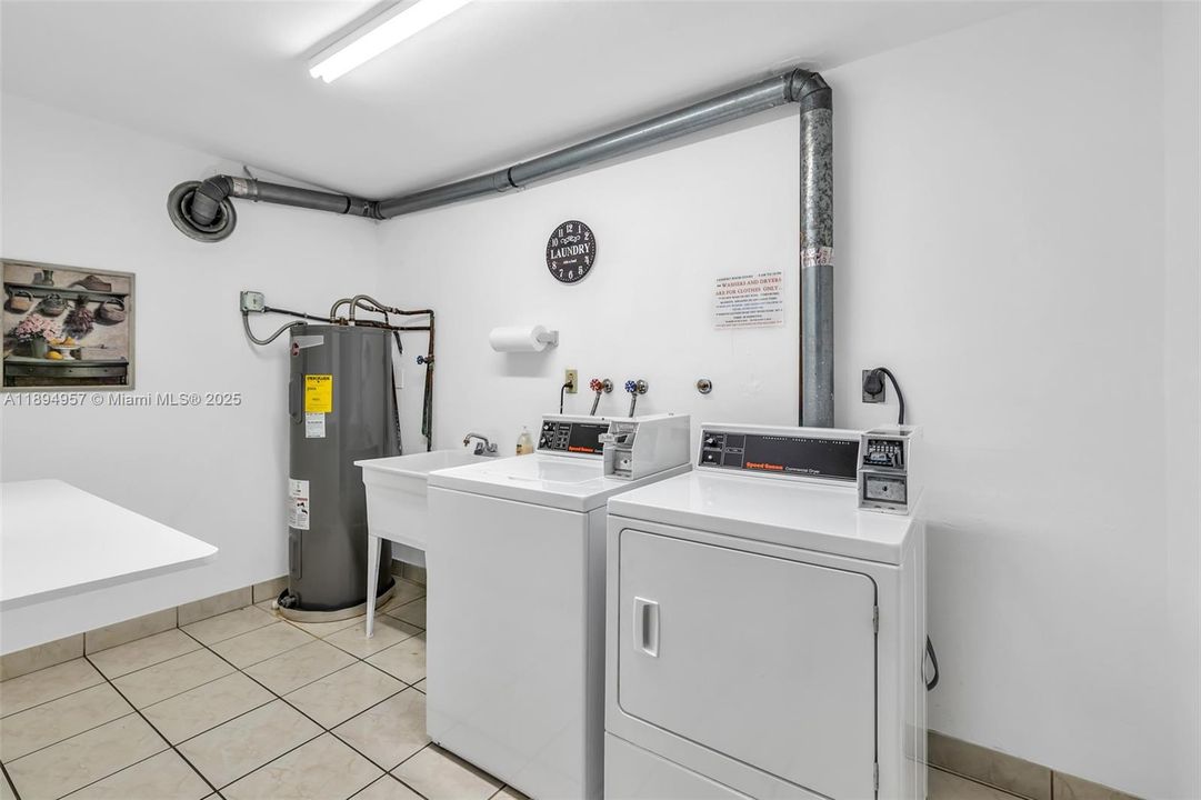 Laundry facility on each floor